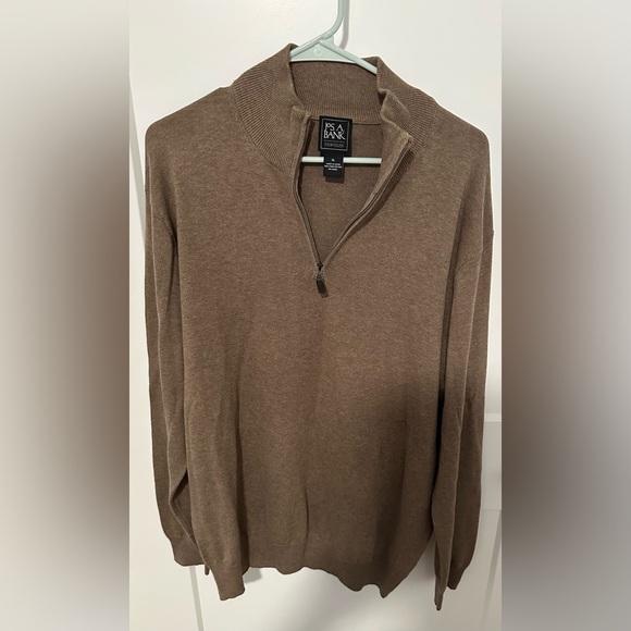 Jos. A. Bank Traveler 100% Pima Cotton Mock Neck Zip-Up Sweater - Picture 3 of 9